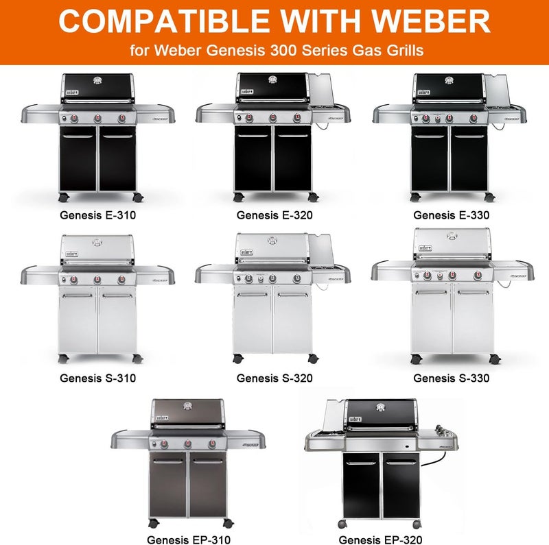 DELSbbq Full Size Griddle Insert for Weber Genesis 300 Series E-310 S-310 E-320 S-320 E-330 S-330 EP-310 EP-320 EP-330 CEP-310 Gas Grills, Flat Top Griddle Replacement for Weber 7524 7528 - Image 3